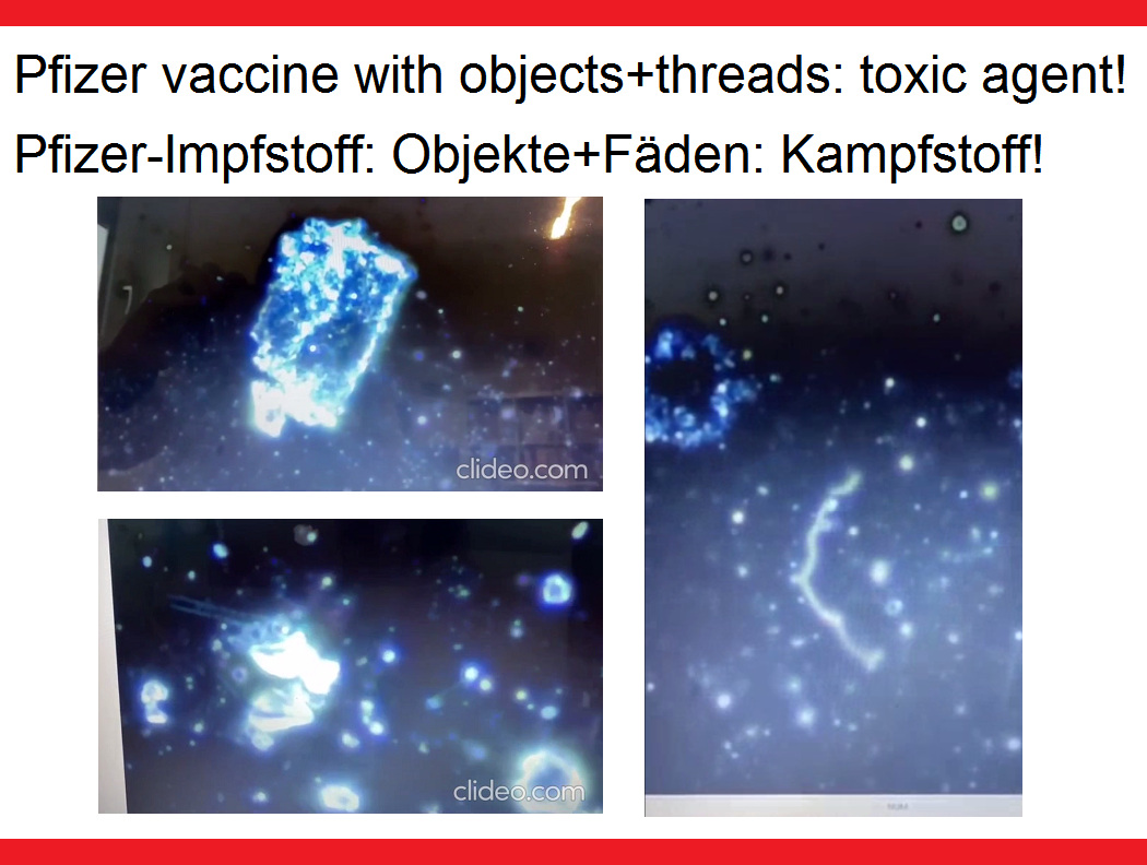 Pfizer-Impfstoff mit Fremdk�rpern und
                          F�den ist ein t�dlicher Kampfstoff