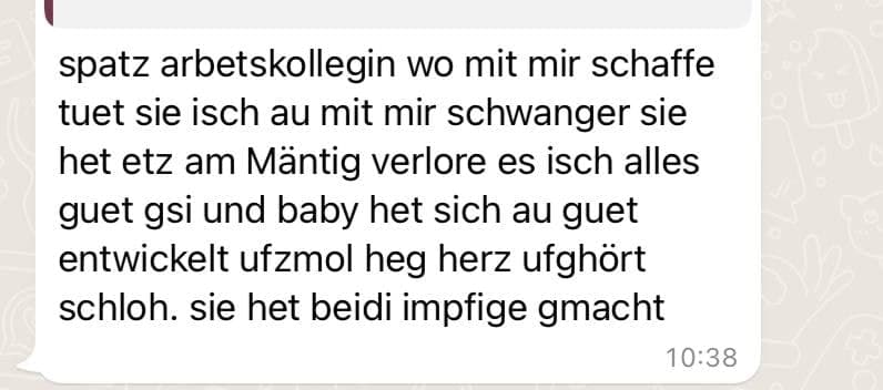 GENimpfmord am Ungeborenen in der Schweiz
                  17.11.2021: Herz h�rt einfach auf zu schlagen