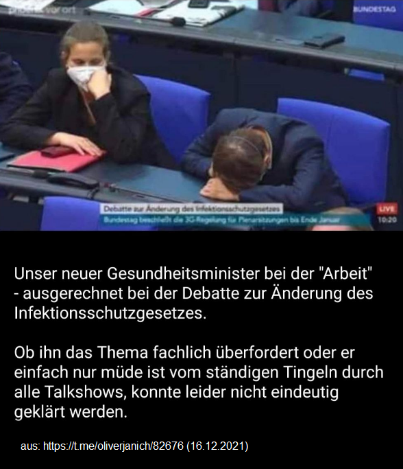 T�ter Lauterbach 16.12.2021: macht
                  Politik im Schlafmodus