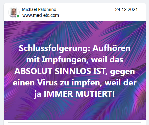 Schlusssfolgerung:
                    AUFHÖREN MIT IMPFUNGEN, weil 1 Virus IMMER MUTIERT!