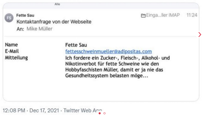 Gruss an Mike M�ller
                        mit "fette Sau" 17.12.2021