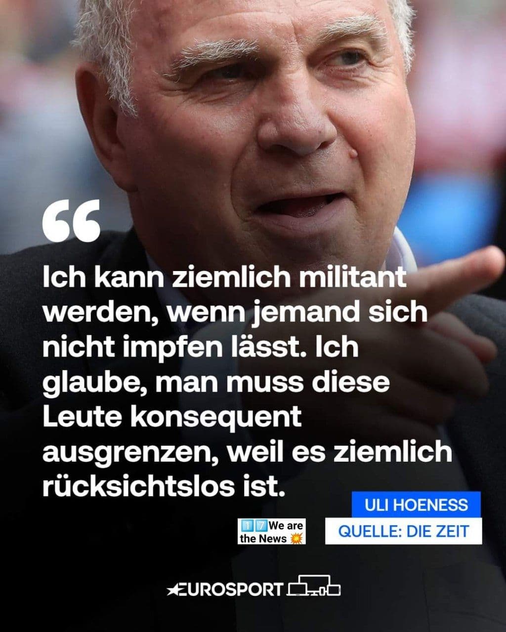 T�ter Hoeness
                  in M�nchen 5.1.2022: "Ich kann ziemlich militant
                  sein"