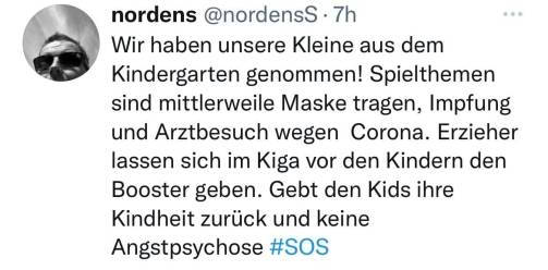 T�dliche
                  GENimpfwerbung in der Kinderkrippe: Masken, testen,
                  GENimpfungen