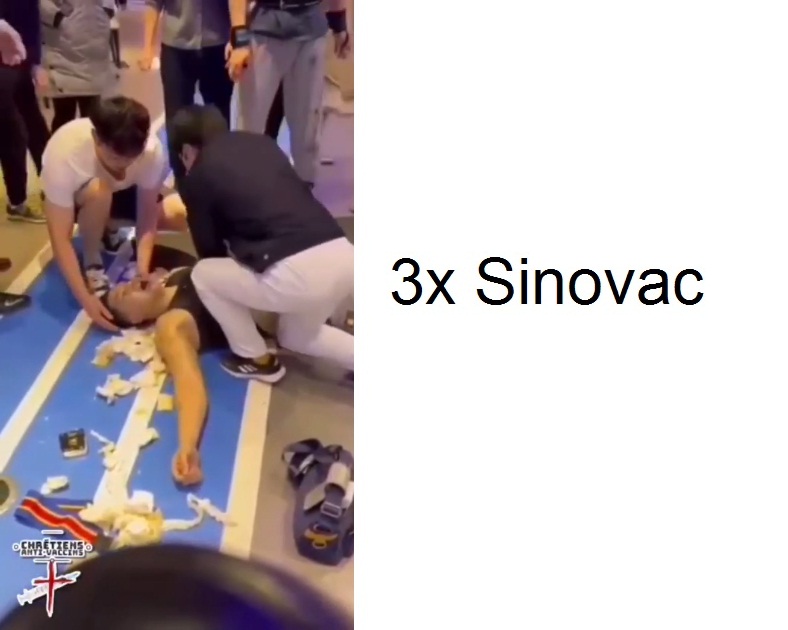 China mit Sinovac 6.2.2022: Jugendlicher 3x Sinovac
                GENgimpft hat Herzstillstand im Impfzentrum