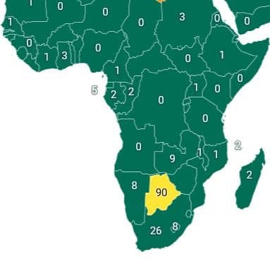 Zahlen Afrika mit Inzidenzen
                      25.2.2022: Botswana hat viel GENgeimpft - und hat
                      hohe Inzidenz