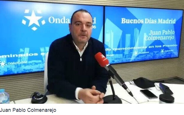 Verdacht GENimpfschaden Madrid
                      25.2.2022: Journalist Juan Pablo Colmenarejo:
                      Hirnschlag - Spital - Meldung vom 23.2.2022: El
                      periodista Juan Pablo Colmenarejo, grave tras
                      sufrir un infarto cerebral