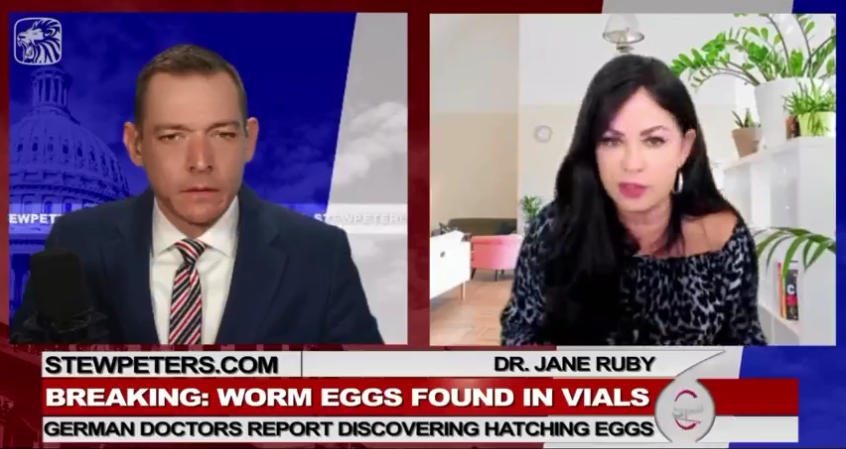 Video: Live:
                    Geheimer Mordplan von Pfizer, Wurmeier in
                    Impffl�schchen gefunden - Holocaust�berlebende sagt
                    es klar: Impf-Tyrannei (59min.) (orig. Englisch:
                    LIVE: SECRET PFIZER VAXX KILL PLAN, WORM EGGS FOUND
                    IN VIALS, HOLOCAUST SURVIVOR BLASTS JAB TYRANNY)