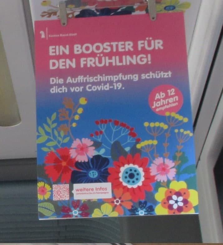 T�dliche GENimpfwerbung bei der BVB in
                    Zion-Pharma-Basel 10.3.2022: Werbetram f�r die 3.
                    GENimpfung: Das falsche Heilsversprechen