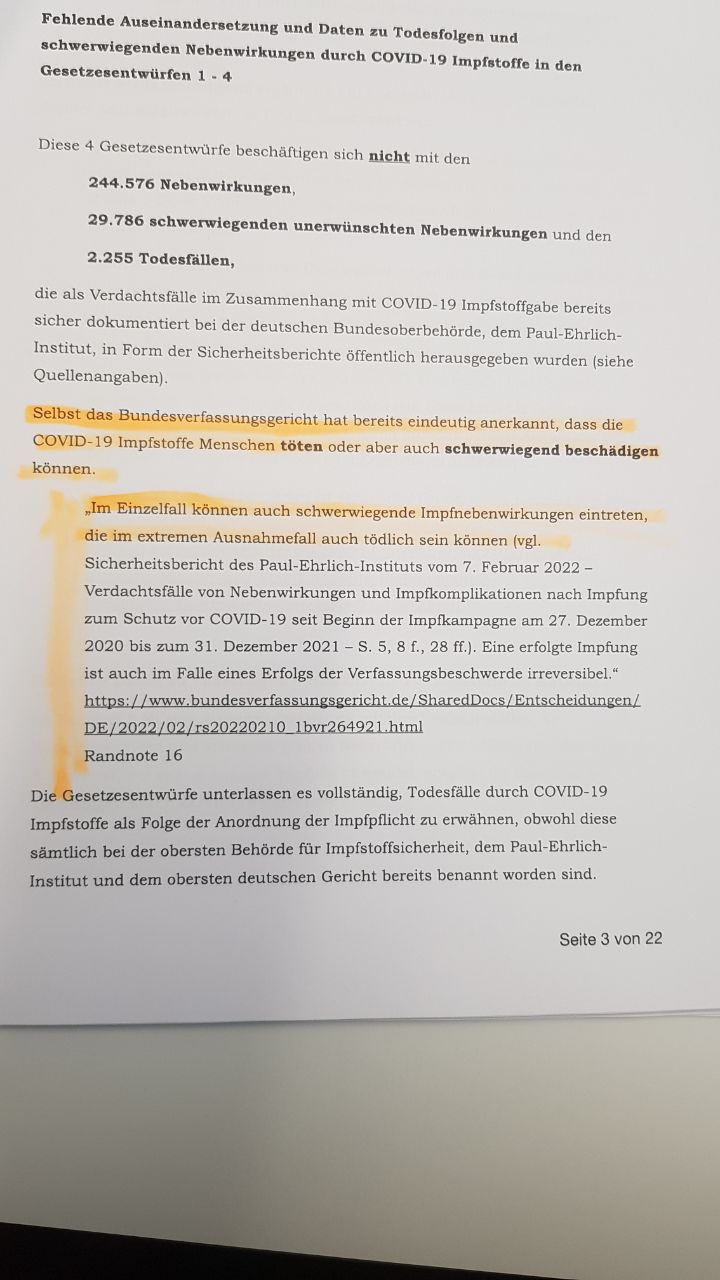 GENimpfmorde im
                  4R 1.4.2022: werden sogar vom Bundesverfassungsgericht
                  BVG in Karlsruhe zugegeben - Dokument aus dem
                  Zion-Bundestag!