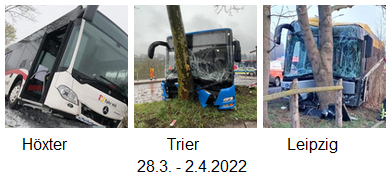 Der neue Fahrstil seit der
                              GENimpfung: Bus neben der Spur und am Baum
                              3x in 1 Woche im 4R: H�xter, Trier,
                              Leipzig