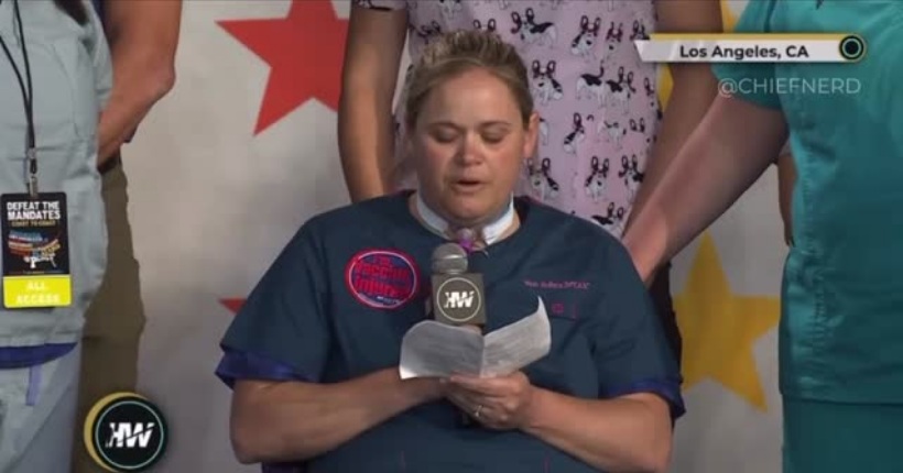 GENimpfschaden
                    LA ("USA") 11.4.2022: Krankenschwester aus
                    Los Angeles 2x GENgeimpft: seither arbeitsunf�hig
                    Seit „Impfung“ krank: Schwer behinderte
                    Krankenschwester spricht auf und klagt an. Nach
                    zweitem Moderna-Schuss nur noch in Behandlungen
                    (Englisch)