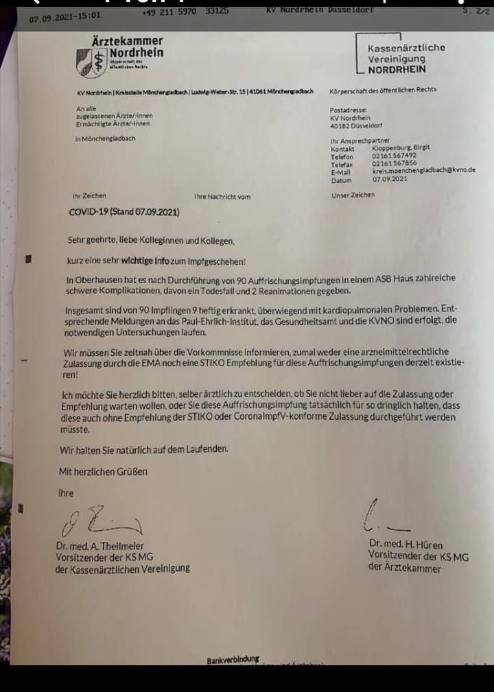 19.5.2022: Deutsche �rztekammer gibt
                  die T�dlichkeit der SCHLANGENGIFTimpfungen zu - schon
                  am 21.9.2021!