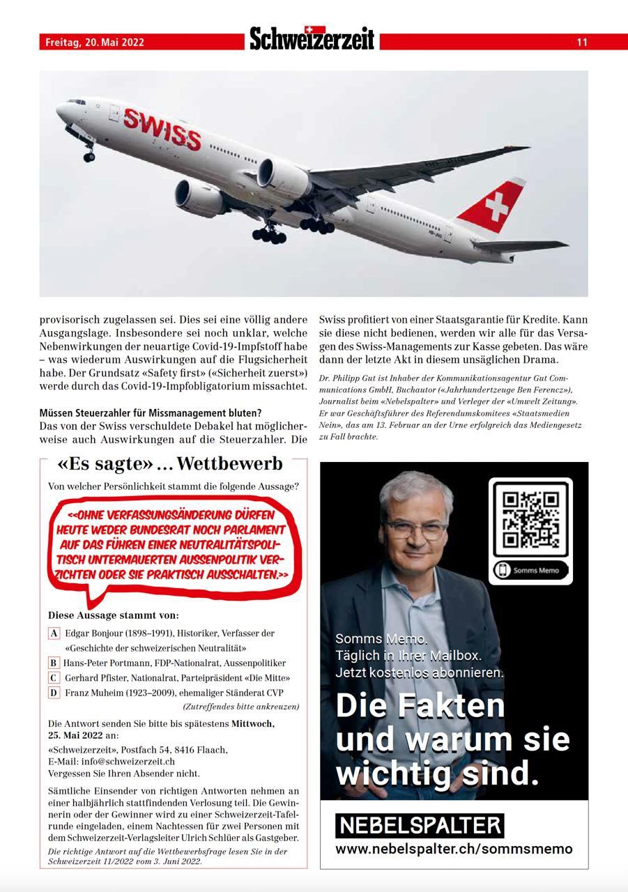 T�ter Swiss 20.5.2022: serbelt dahin und l�sst
                    gesunde UNgeimpfte draussen stehen 02