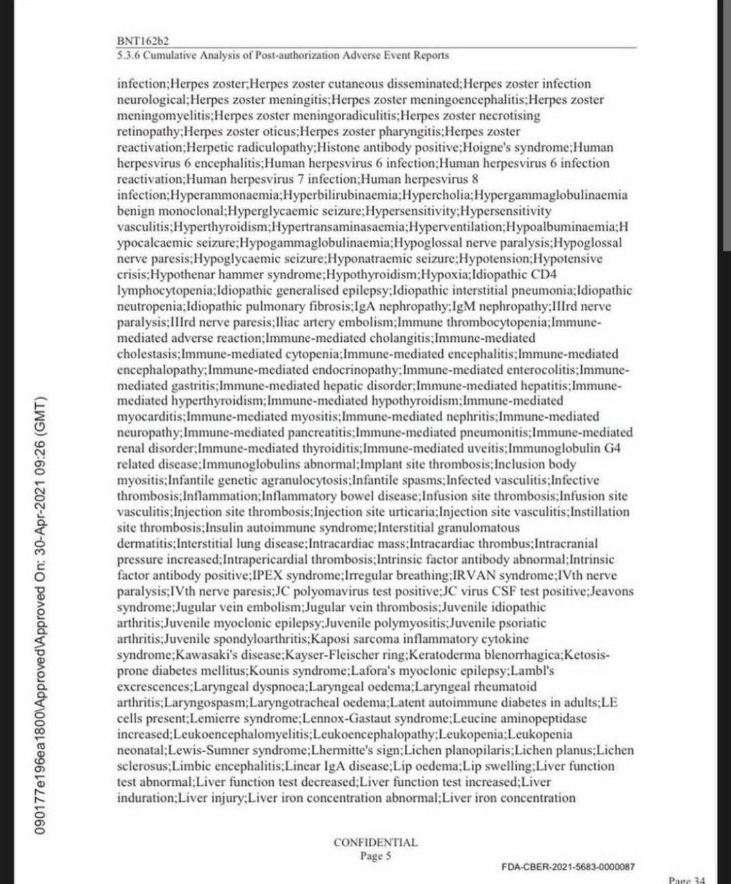 Pfizer-Dokument 05, offiziell S.34