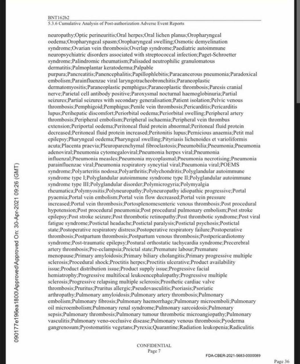 Pfizer-Dokument 07, offiziell S.36