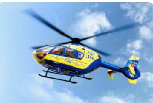 Intensivtransporthubschrauber blau-gelb Intensivtransporthubschrauber blau-gelb