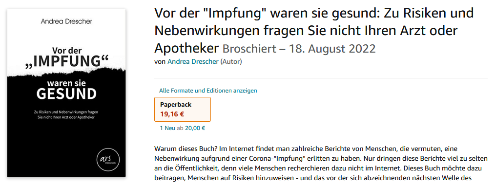Widerstand 4R: Neues Buch im Vorverkauf: �Vor
                    der "Impfung" waren sie gesund�