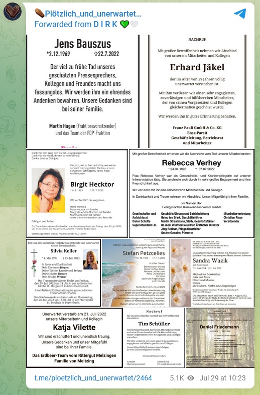 SCHLANGENGIFTimpfmorde im 4R
                              29.7.2022: Traueranzeigen aus Juli 2022
                              01