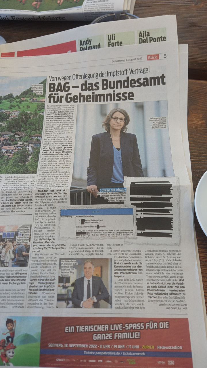 Impfmonster Berset+Levy mit BAG 4.8.2022: Neuer
                  Name "Bundesamt f�r Geheimnisse"