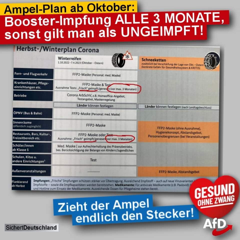 Impfmonster Lauterbach 4.8.2022: Skandal�ser
                  Ampel-Plan: Booster-Impfung alle drei Monate ab
                  Oktober, sonst gilt man als ungeimpft!
