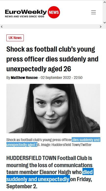 SCHLANGENGIFTimpfmord Hudeersfield (GB):
                    Pressechefin ist mit 26 weg