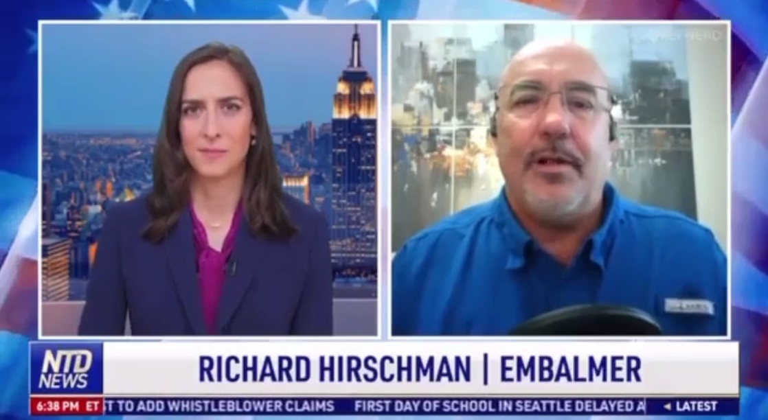 NTD News
                    ("USA"): Der Bericht von Einbalsamierer
                    Hirschman (Alabama)