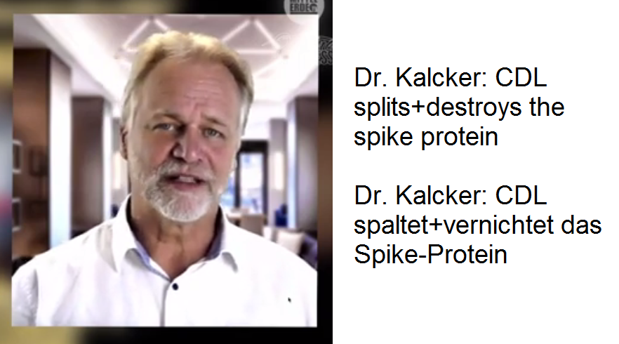 Peru 21.9.2022: Dr. Kalcker
                    meint, CDL leitet auch die Spikeproteine aus:
                    Ausleitung von Spike-Proteinen