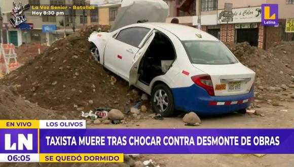 Verdacht Vaccident in Lima Los Olivos
                    26.9.2022: Taxifahrer stirbt am Steuer und Taxi
                    landet auf Schutthaufen: Los Olivos: taxista se
                    queda dormido y muere tras chocar su auto contra
                    desmonte