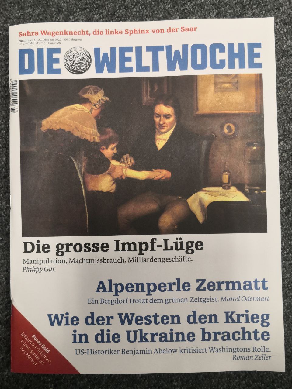 Weltwoche Ausgabe 27.10.2022:
                  "Die grosse Impfl�ge"