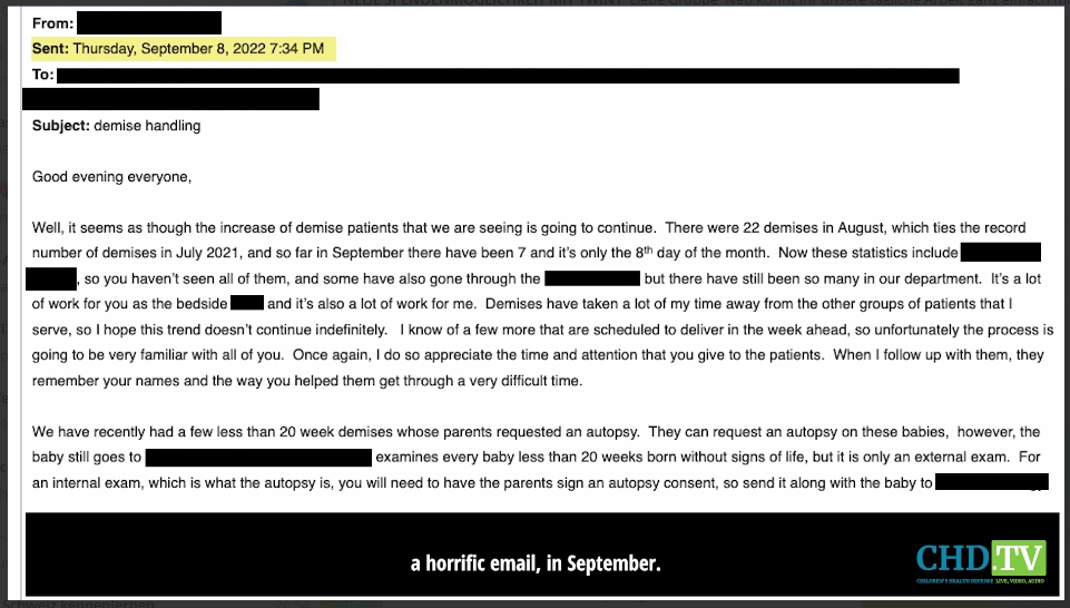 Zahlen in Fresno
                  (Kalifornien) 26.11.2022: Zunahme der Fehlgeburten ist
                  ein Horror: von 2 pro Monat auf 20 pro Monat