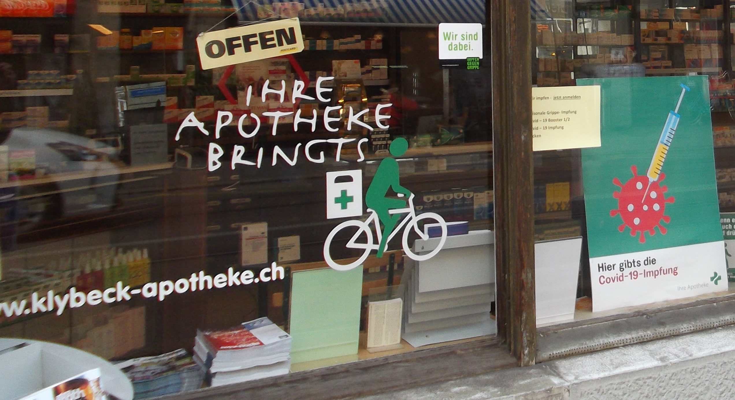 T�ter Apotheke Basel 30.11.2022: Die
                  Klybeckapotheke spritzt weiterhin mRNA-Spritzen, Zoom