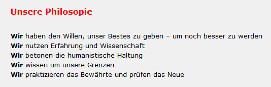 Klybeck-Apotheke Philosophie