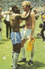 Abstammung aus Afrika: P�l� mit schwarzer
                          Hautfarbe, und der klassische, blonde,
                          weissh�utige Nordeurop�er-Typ, Bobby Moore
                          1966