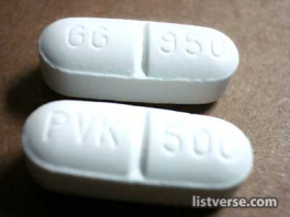 Un
              antibiotique peut avoir des divers effets selon le groupe
              sanguin (ici une pillule du p�nicilline VK 500mg)