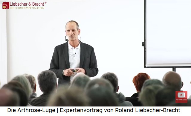 Pionier Roland Liebscher
                    beim Vortrag, 30 Jahre Forschung haben ihn zum
                    Schmerzspezialisten durch einfache �bungen gemacht