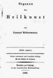 Buch von Hahnemann "Organon
                der Heilkunst"