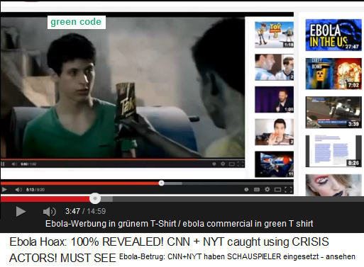 Ebola commercial
                            in a green T shirt