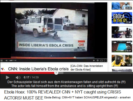 Liberia fake: The
                            Ebola actor showman lets himself fall from
                            the ambulance and is sitting upright then
                            (!!!) - being payed for this