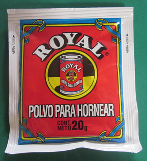 Peruvian baking powder from Metro
                            shopping center