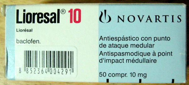 Lioresal /
                Baclofen, Packung in Grau