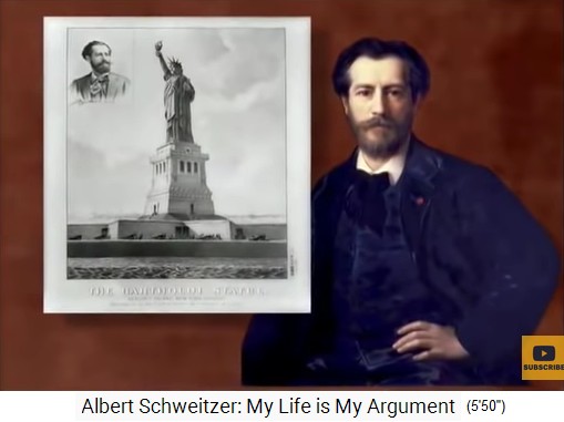 Bildhauer Frédéric Auguste
                    Bartholdi mit Freiheitsstatue