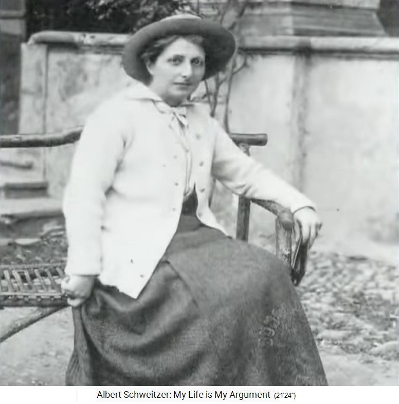 Helene Schweitzer in Garaison in
                    den frz. Pyrenäen 1917