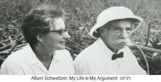 Lambarene: Albert
                    Schweitzer und Tochter Rhena Schweitzer 1963ca.