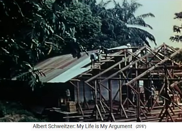 Spitaldorf Lambarene 1924 Foto2, Hausbau