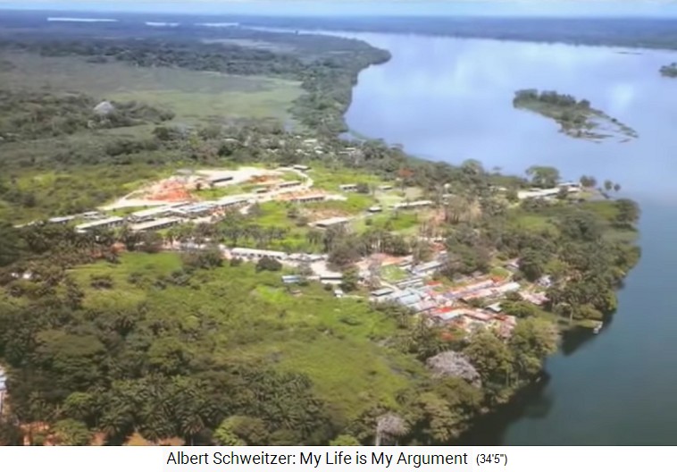 Das Spitaldorf von Lambarene,
                    Luftaufnahme von 2005ca.