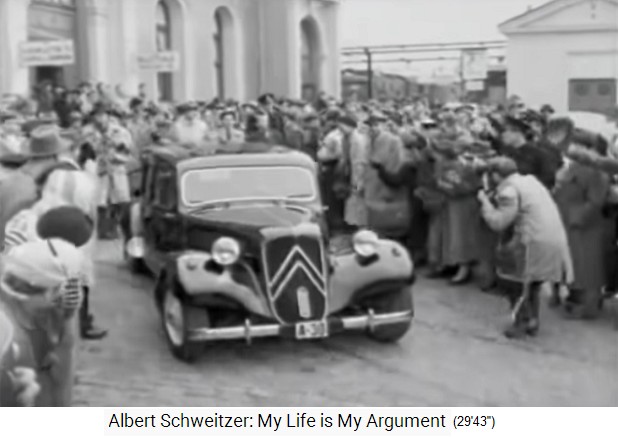 Albert Schweitzer im Citro�n-Auto