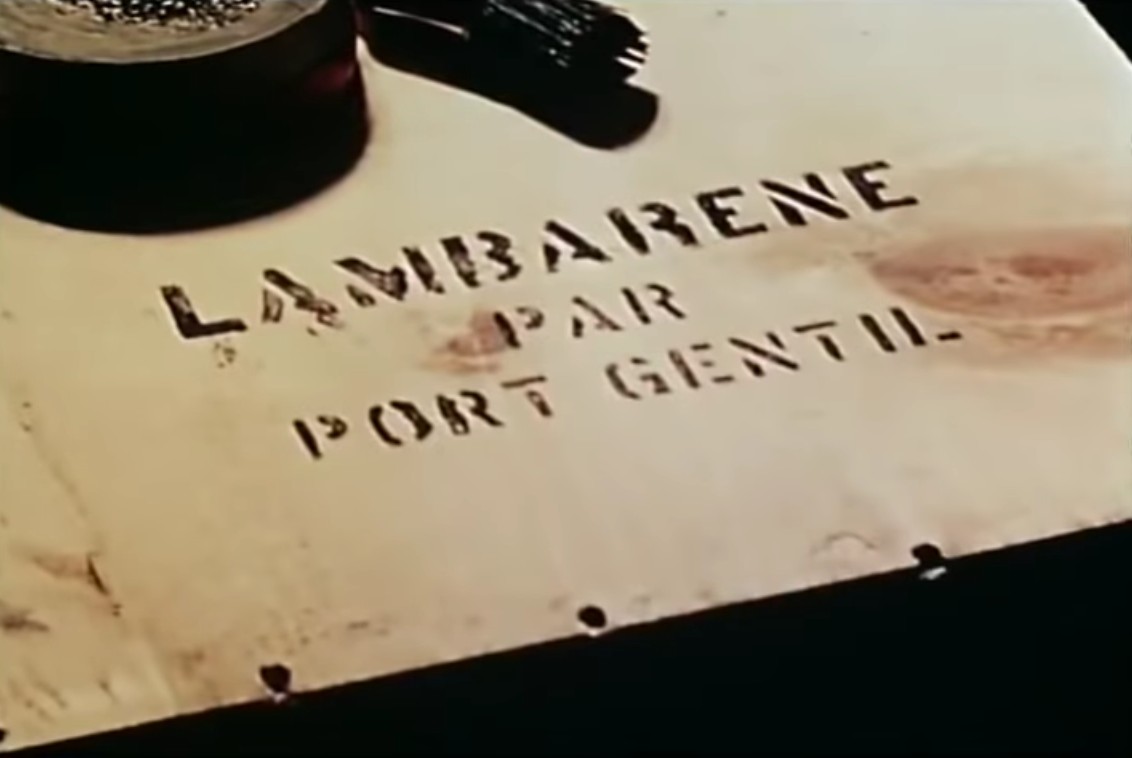 Der Reisestempel nach Gabun
                    Lambarene via Port Gentil