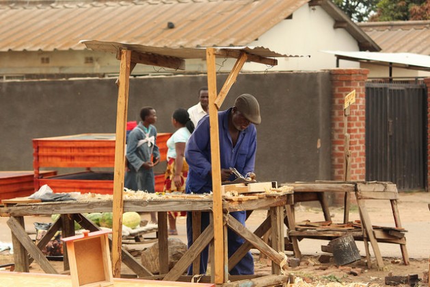 street carpenters in Zimbabwe, Africa