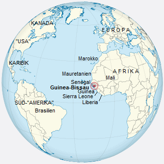 Globus
                                  mit Afrika und Guinea Bissau