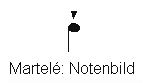 Bogenstrich: Mart�l�,
                              "geh�mmerter Strich".
                              Notenbild.